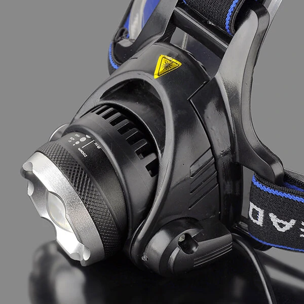 BIKIGHT 568D 650LM  LED HeadLamp Waterproof 3 Modes Telescopic Zoom Rechargeable Running Camping Cycling Light 2x18650 Battery — view 7