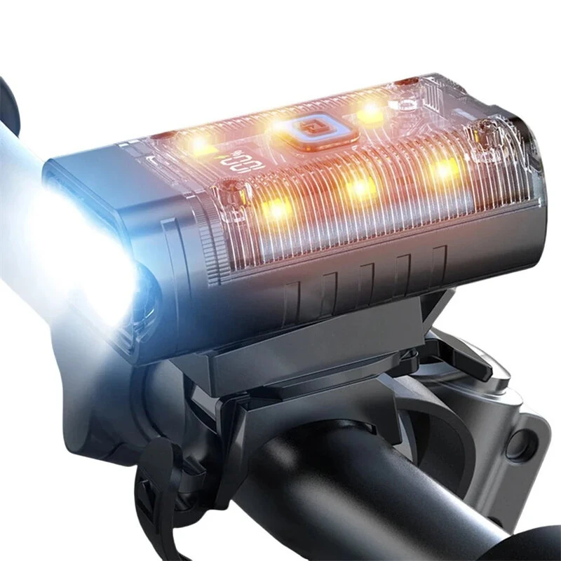 BIKIGHT Bike Headlight 1200mAh Battery Dual Distance Beam Design Waterproof 4 Light Modes Type-C Fast Charge Power Display Bicycle Front Light Flashlight for Cycling — Bikight