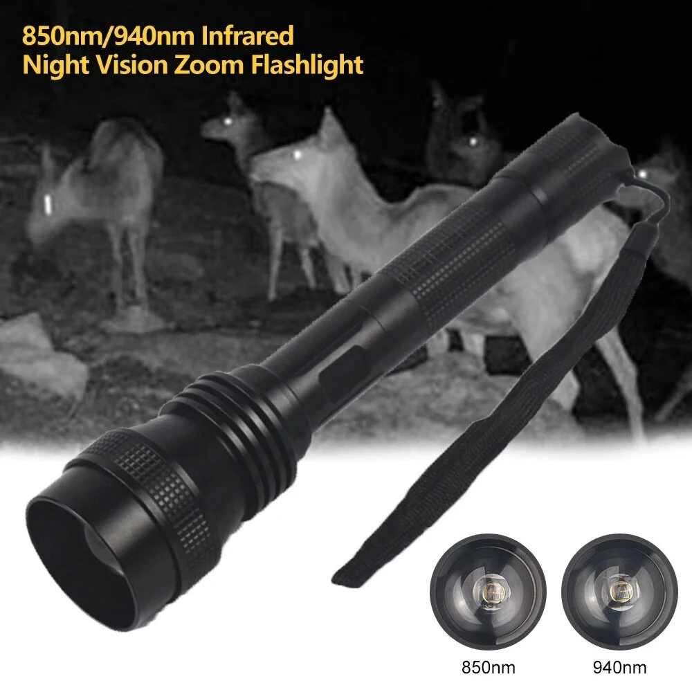 Bikight C14 850nm/940nm Night Vision Zoomable Tactical Flashlight 5W Infrared Radiation IR Illuminator LED Torch Shooting Light Hunting Flashlight — view 3