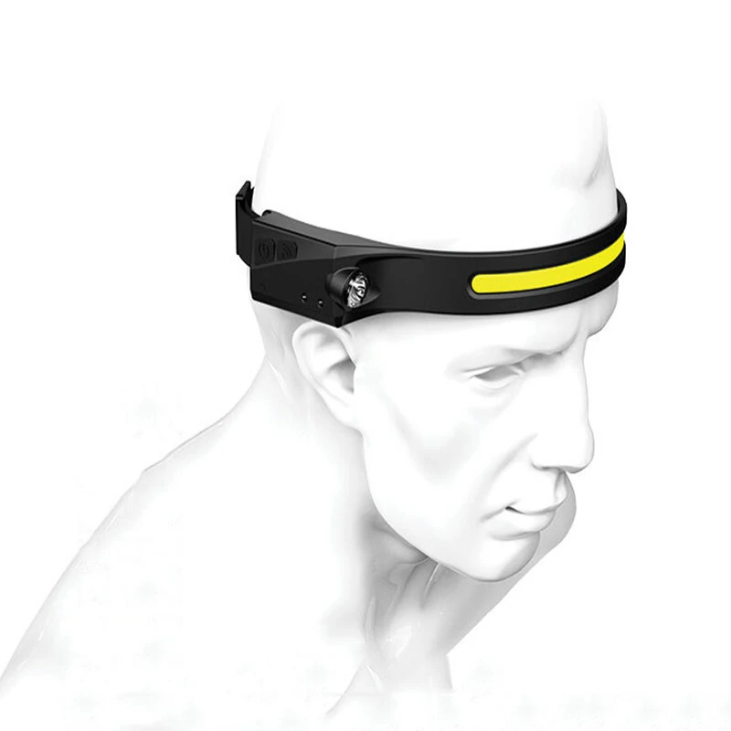 Bikight COB LED Induction Riding Headlamp 1200mAh USB Rechargeable 270° Wide Range 350LM 5 Lighting Modes LED Headlamp Cycling Adventure Fishing Flashlight Bike Headlamp — view 3