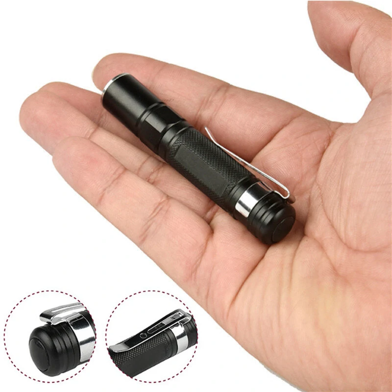 Bikight E522 XPE Ultra Bright Zoombale LED AAA Flashlight MINI Torch Waterproof Pocket Light Pen Light Powerful EDC Keychain Flashlight — Bikight