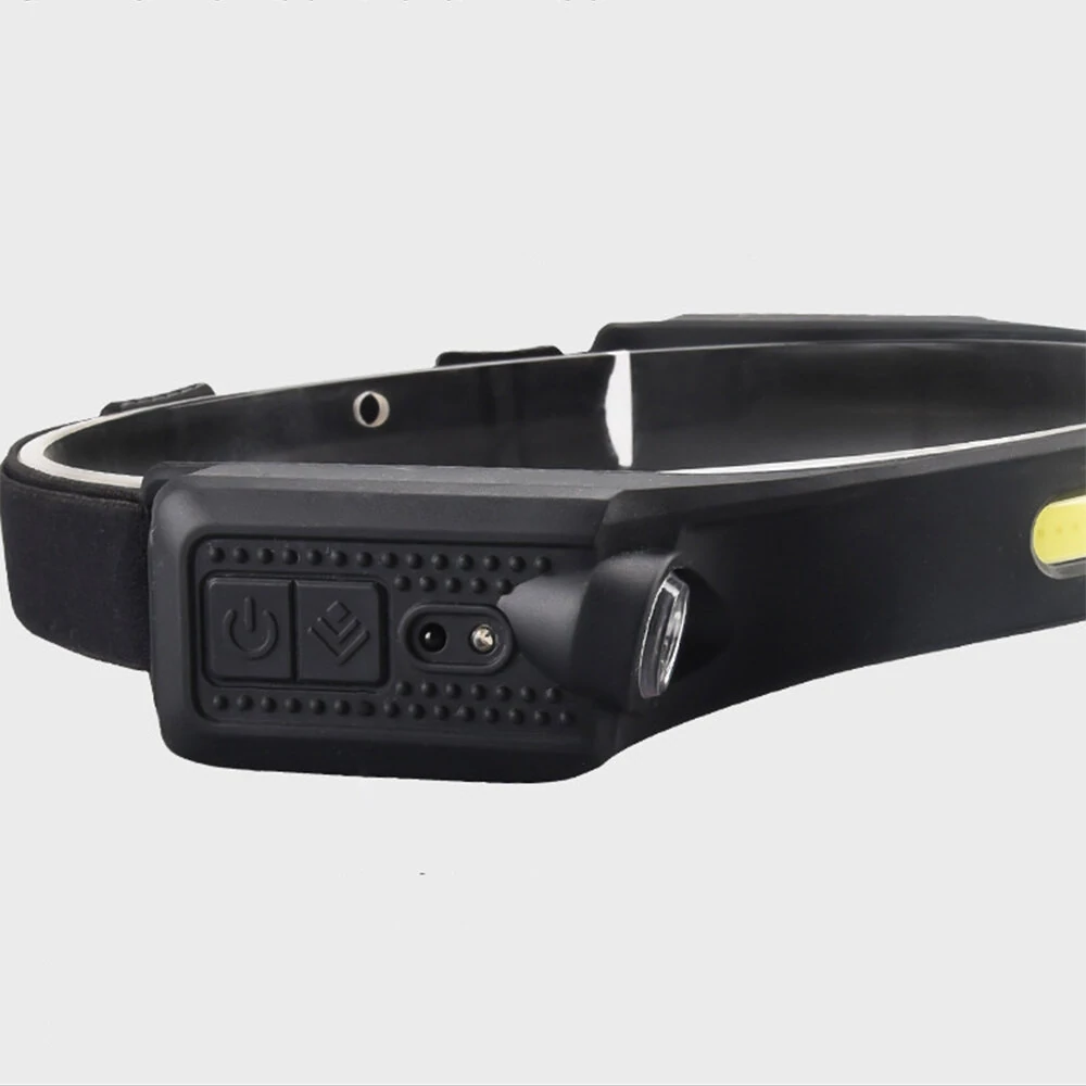 BIKIGHT LX300 2XPE+COB Induction Headlight 1200mAh 270° Wide Range 350LM 5 Lighting Modes Type-C Rechargeable Head Torch COB Outdoor Cycling Adventure Fishing Flashlight Bike Headlamp — view 4