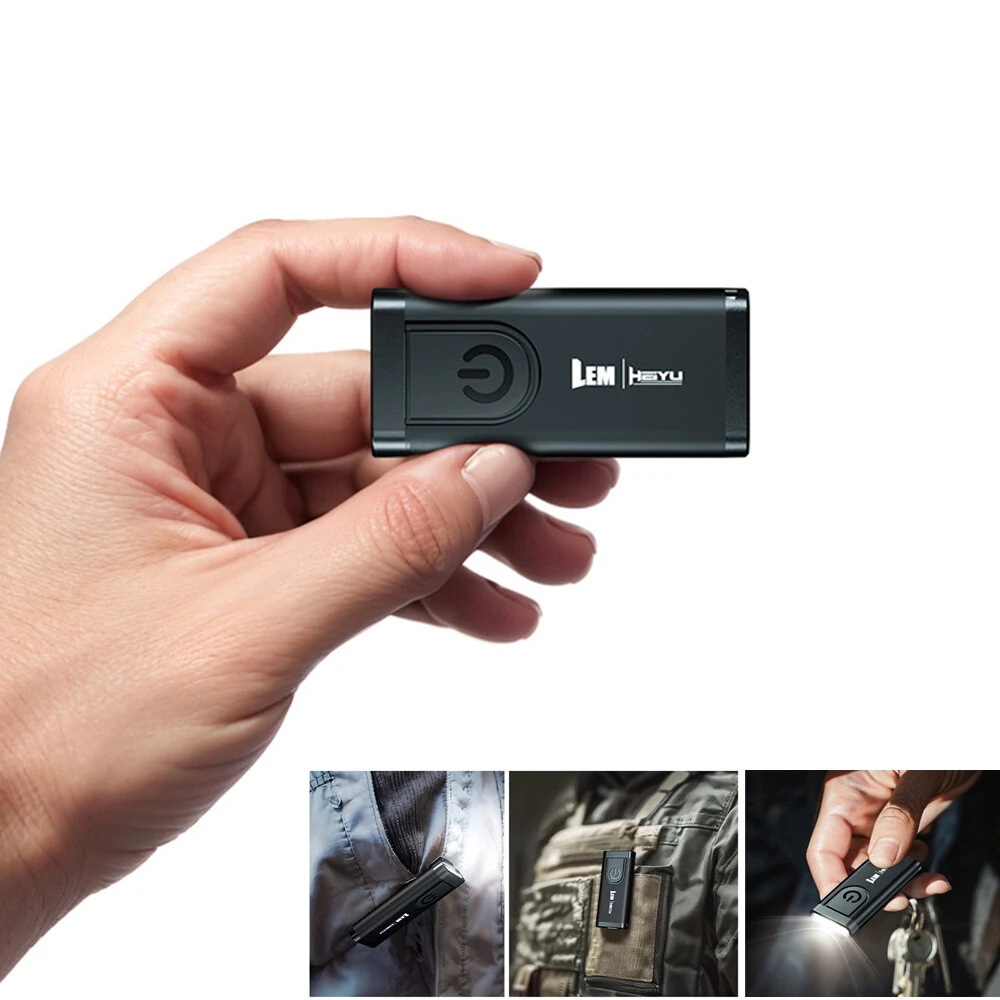 BIKIGHT Mini Keychain Alarm Flashlight 100dB Buzzer Hook Loop Mount Multi Mode LED Light for Emergency Safety Outdoor — view 9