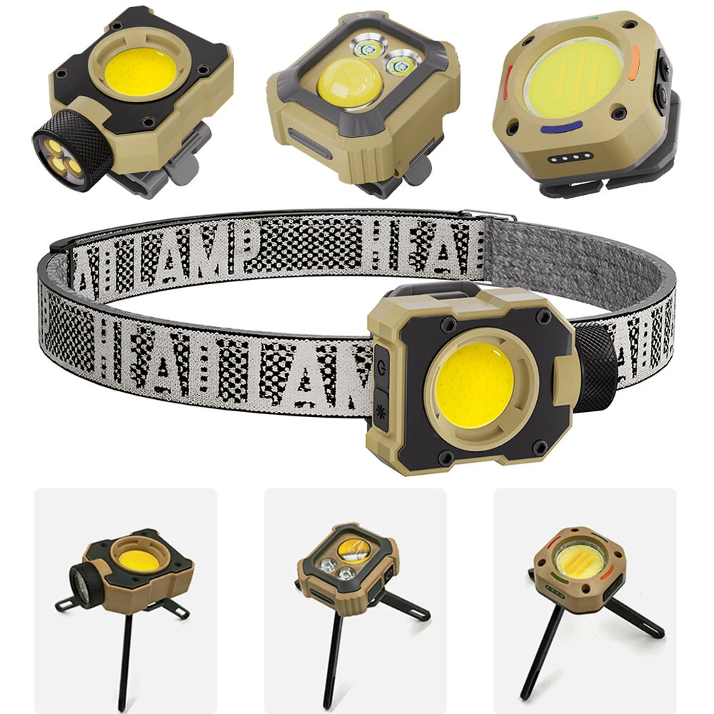 Bikight Multifunctional COB Headlamp Magnetic Adjustable 90° Degree Type-C Rechargeable Red Light for Outdoor Camping Emergency Repair Work Light — view 8