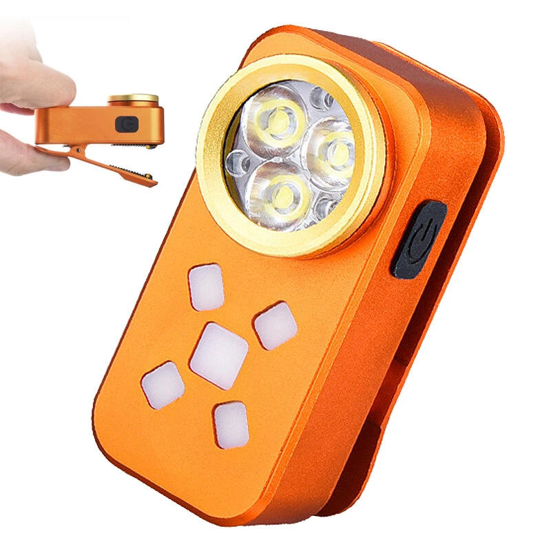 BIKIGHT Multifunctional Dual-source EDC Flashlight with Magnetic Clip Waterproof USB Type-C Rechargeable Clip-on Light Portable Mini Torch for Camping Emergency — Bikight
