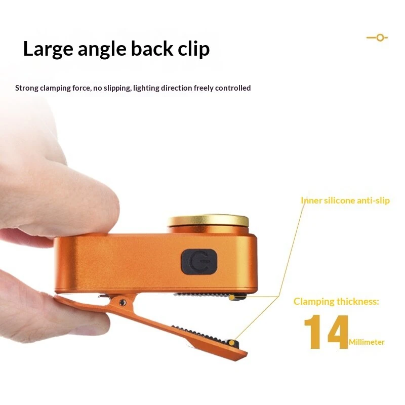 BIKIGHT Multifunctional Dual-source EDC Flashlight with Magnetic Clip Waterproof USB Type-C Rechargeable Clip-on Light Portable Mini Torch for Camping Emergency — view 6