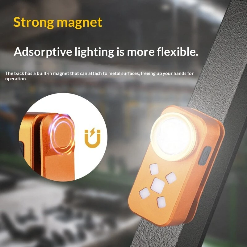 BIKIGHT Multifunctional Dual-source EDC Flashlight with Magnetic Clip Waterproof USB Type-C Rechargeable Clip-on Light Portable Mini Torch for Camping Emergency — view 7