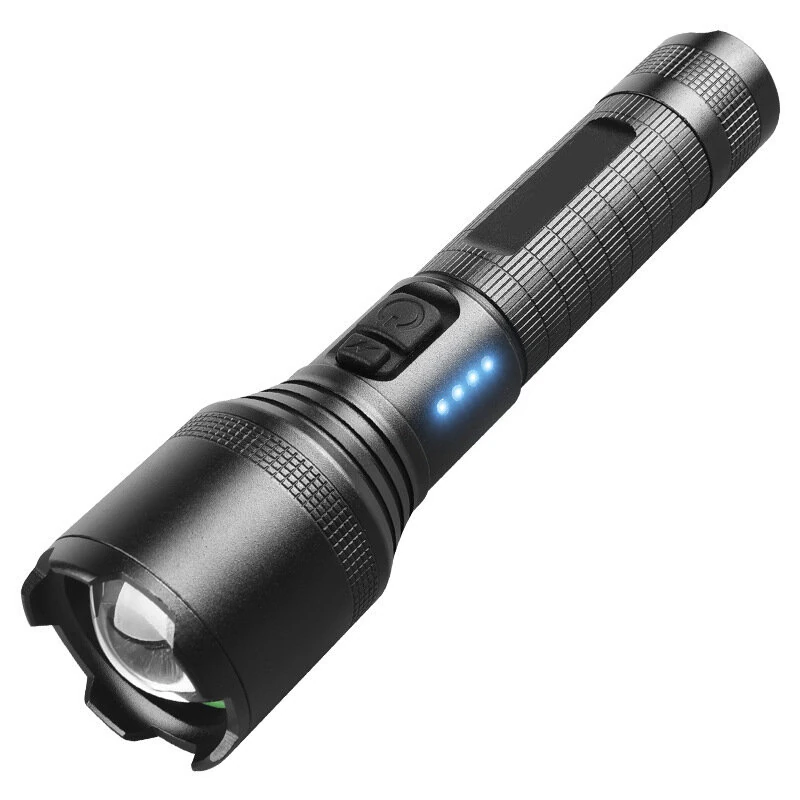 BIKIGHT Powerful XHP60 Flashlight Super Bright Portable Torch USB Rechargeable Outdoor Camping Tactical Zoomable Flash Light — Bikight