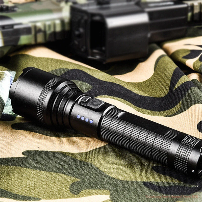 BIKIGHT Powerful XHP60 Flashlight Super Bright Portable Torch USB Rechargeable Outdoor Camping Tactical Zoomable Flash Light — view 7