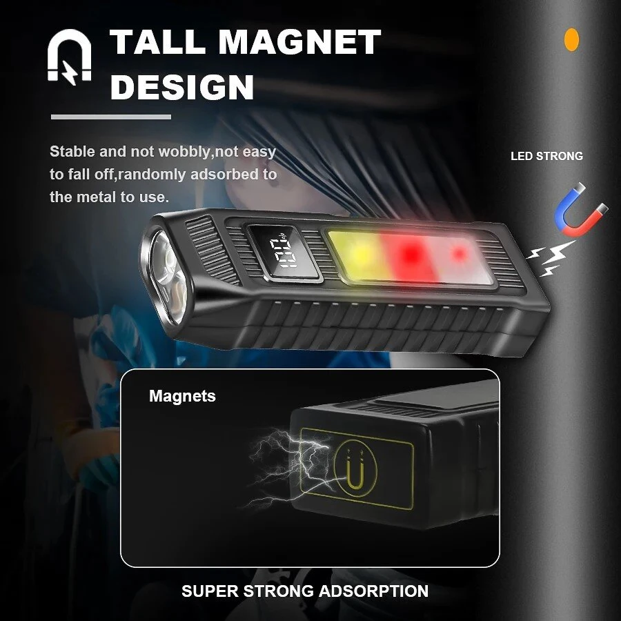 Bikight SD-851 Mini Flashlight with COB Side Light 8 Lighting Modes 250 Lumens Magnetic Waterproof Type-C Rechargeable Emergency Light Outdoor Work Lights — view 5