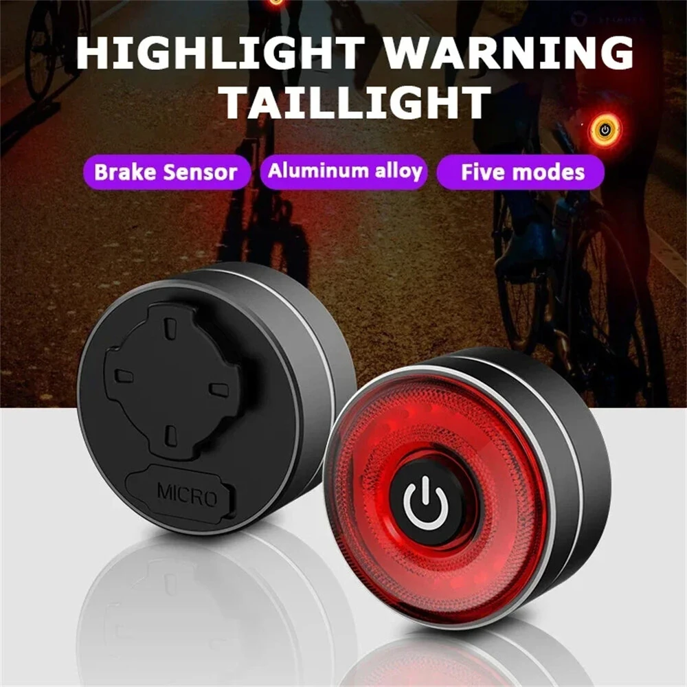 BIKIGHT Smart Brake Sensing Bike Taillight 4 Light Modes Type-C Rechargeable Waterproof Dustproof Bicycle Rear Light for MTB Road Night Riding Safety — view 2