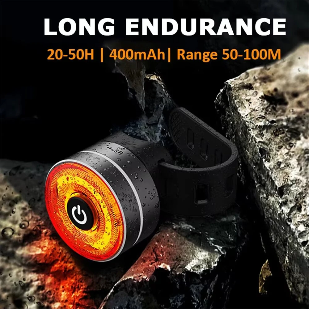 BIKIGHT Smart Brake Sensing Bike Taillight 4 Light Modes Type-C Rechargeable Waterproof Dustproof Bicycle Rear Light for MTB Road Night Riding Safety — view 5