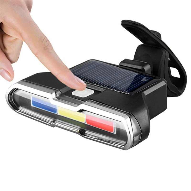 Bikight Solar Bike Taillight 300mAh Battery 7 Light Modes Type-C Charging IPX7  Waterproof Bicycle Rear Light for MTB Bike Motorcycle Electric Vehicle — Bikight