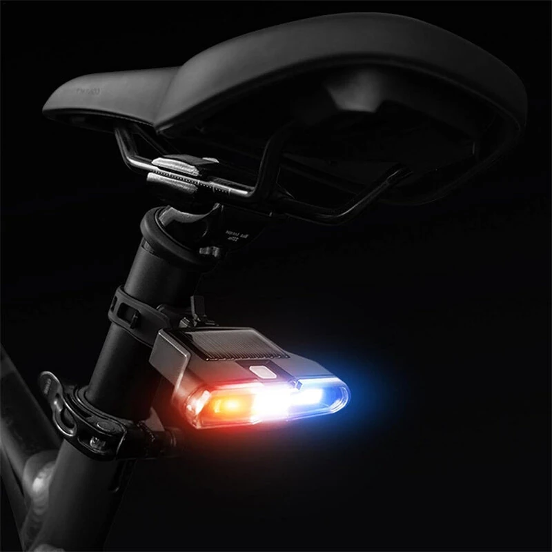 Bikight Solar Bike Taillight 300mAh Battery 7 Light Modes Type-C Charging IPX7  Waterproof Bicycle Rear Light for MTB Bike Motorcycle Electric Vehicle — view 10