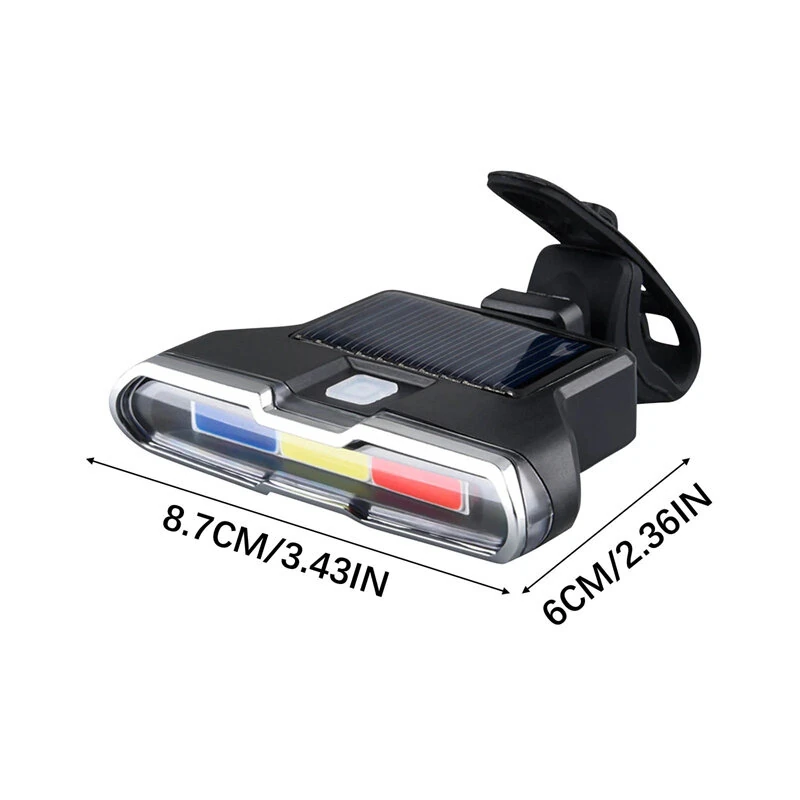Bikight Solar Bike Taillight 300mAh Battery 7 Light Modes Type-C Charging IPX7  Waterproof Bicycle Rear Light for MTB Bike Motorcycle Electric Vehicle — view 11