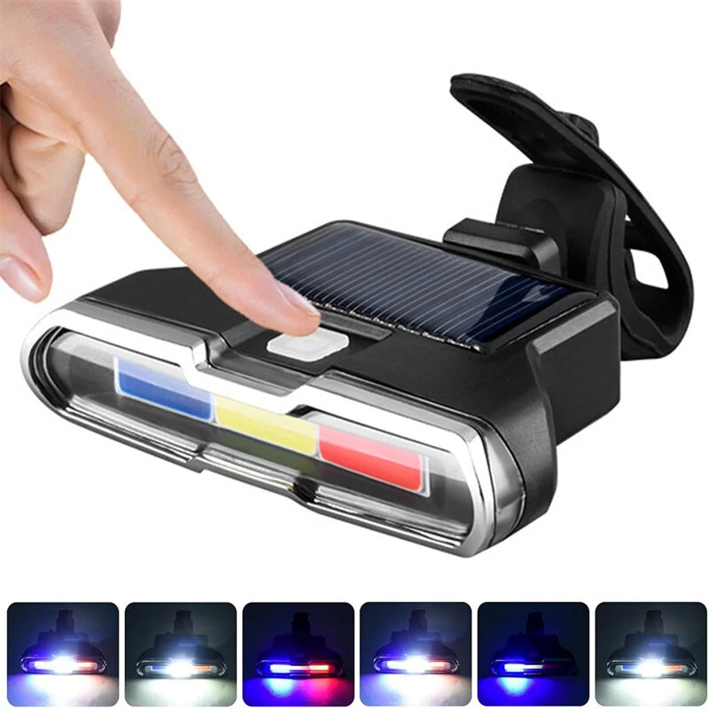 Bikight Solar Bike Taillight 300mAh Battery 7 Light Modes Type-C Charging IPX7  Waterproof Bicycle Rear Light for MTB Bike Motorcycle Electric Vehicle — view 5