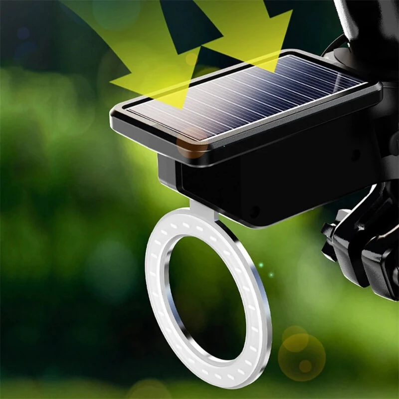 Bikight Solar Bike Taillight Light Sensor 3 Light Modes Waterproof Round Heart Shape Bicycle Rear Light for Night Cycling — view 4