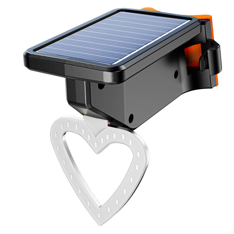 Bikight Solar Bike Taillight Light Sensor 3 Light Modes Waterproof Round Heart Shape Bicycle Rear Light for Night Cycling — view 8