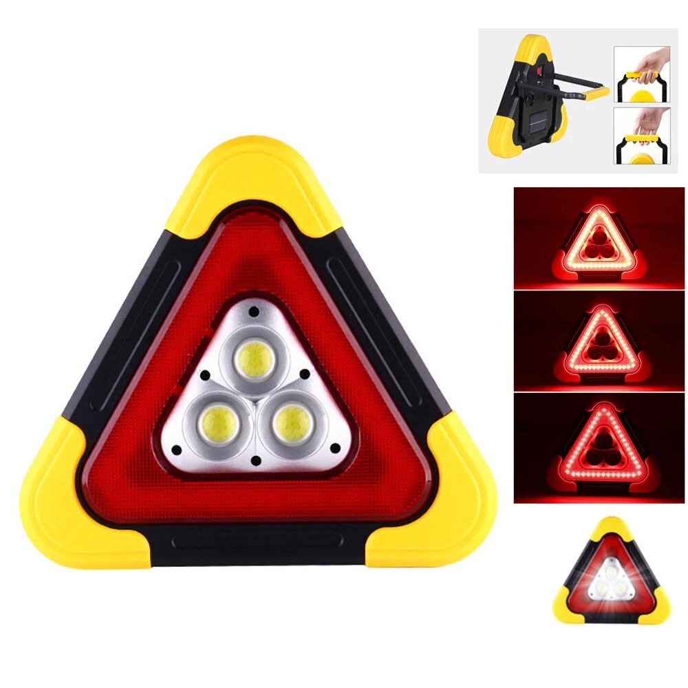 BIKIGHT Solar Emergency Triangular Roadside Warning Light USB Super Bright LED Work Lights for Car Repairing Camping Hiking Hunting — view 11