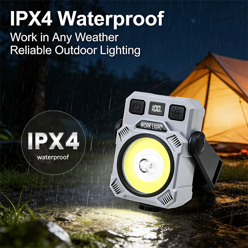 Bikight SQ-G21 Outdoor Multi Function LED Work Light with Hook Type-C Rechargeable IPX4 Magnetic Hook Pen Clip 360° Rotation Camping Lantern Tripod Compatible — view 4