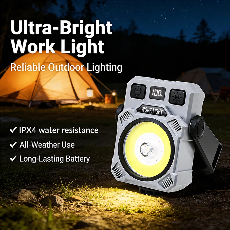 Bikight SQ-G21 Outdoor Multi Function LED Work Light with Hook Type-C Rechargeable IPX4 Magnetic Hook Pen Clip 360° Rotation Camping Lantern Tripod Compatible — view 6