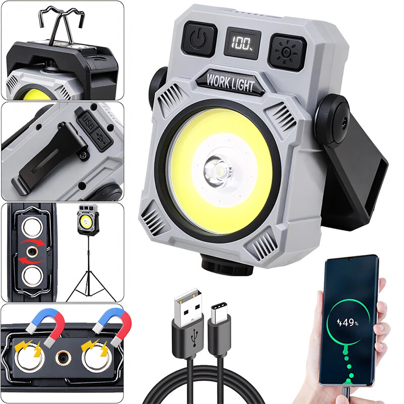 Bikight SQ-G21 Outdoor Multi Function LED Work Light with Hook Type-C Rechargeable IPX4 Magnetic Hook Pen Clip 360° Rotation Camping Lantern Tripod Compatible — view 9