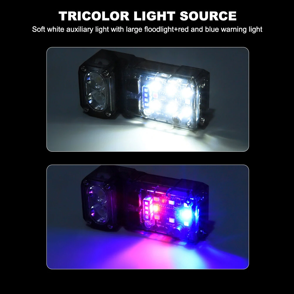 Bikight SR06 Smart Sensor 700LM Bright Headlamp Multi-purpose 180° Rotatable LED EDC Clip Flashlight, Red Blue Light, Magnetic Work Lamp, Type-C USB Rechargeable 1200Mah Head Torch for Outdoor Cycling Adventure Fishing — view 3