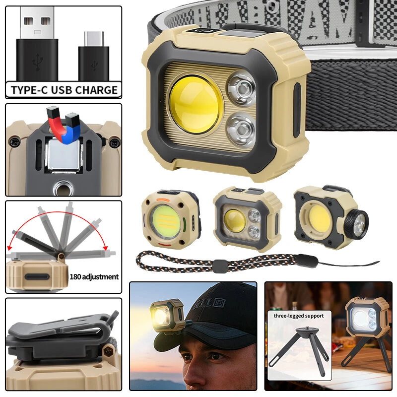 BIKIGHT WK08 Series Multi-angle Headlamp with Digital Display Adjustable Color Temperature Magnetic Work Light Waterproof Design for Fishing Repair Reading