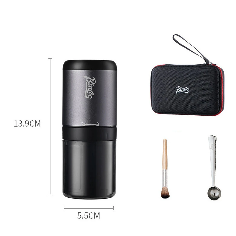 Bincoo Portable Electric Coffee Grinder Wireless USB Chargeable Professional Stainless Steel Burr Grinder Milling Machine — view 10