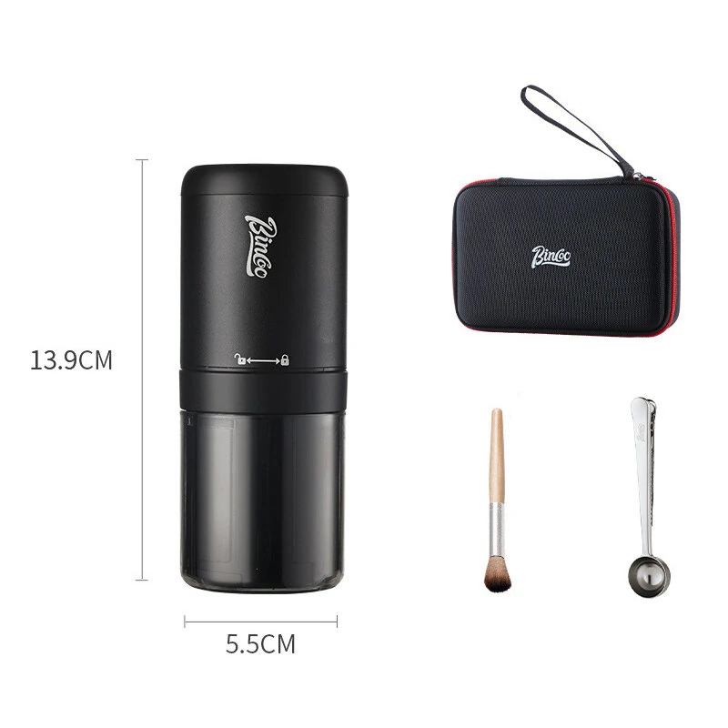 Bincoo Portable Electric Coffee Grinder Wireless USB Chargeable Professional Stainless Steel Burr Grinder Milling Machine — view 11