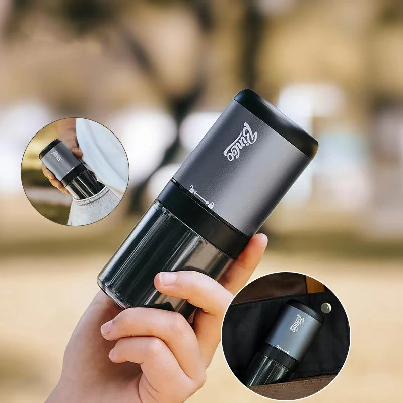 Bincoo Portable Electric Coffee Grinder Wireless USB Chargeable Professional Stainless Steel Burr Grinder Milling Machine — view 6