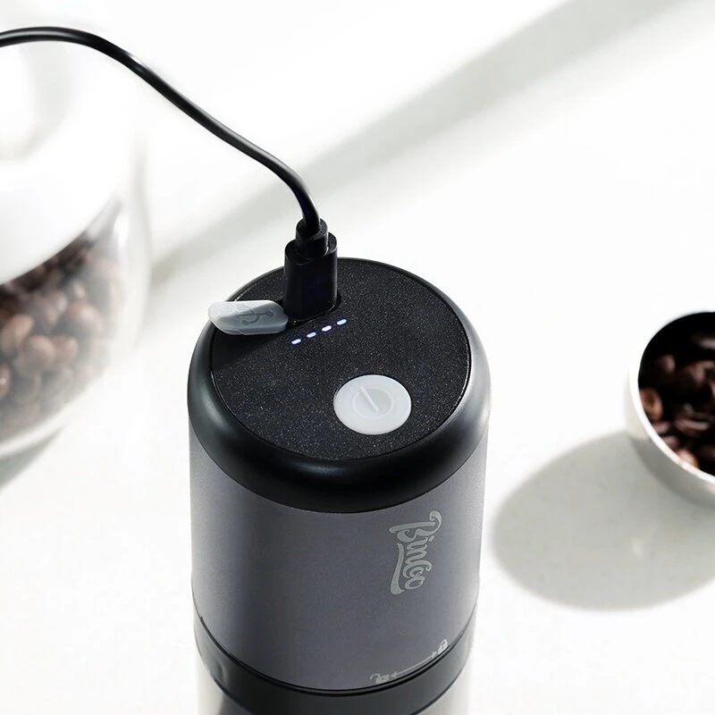 Bincoo Portable Electric Coffee Grinder Wireless USB Chargeable Professional Stainless Steel Burr Grinder Milling Machine — view 7