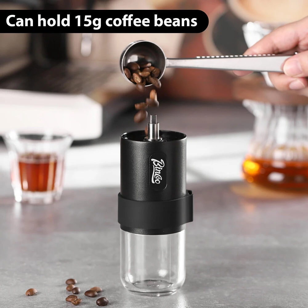 Bincoo Portable Manual Coffee Bean Grinder with Conical Ceramic Burrs Foldable Coffee Grinder Hand Crank Coffee Bean Grinde for Outdoor Travel Camping — view 8
