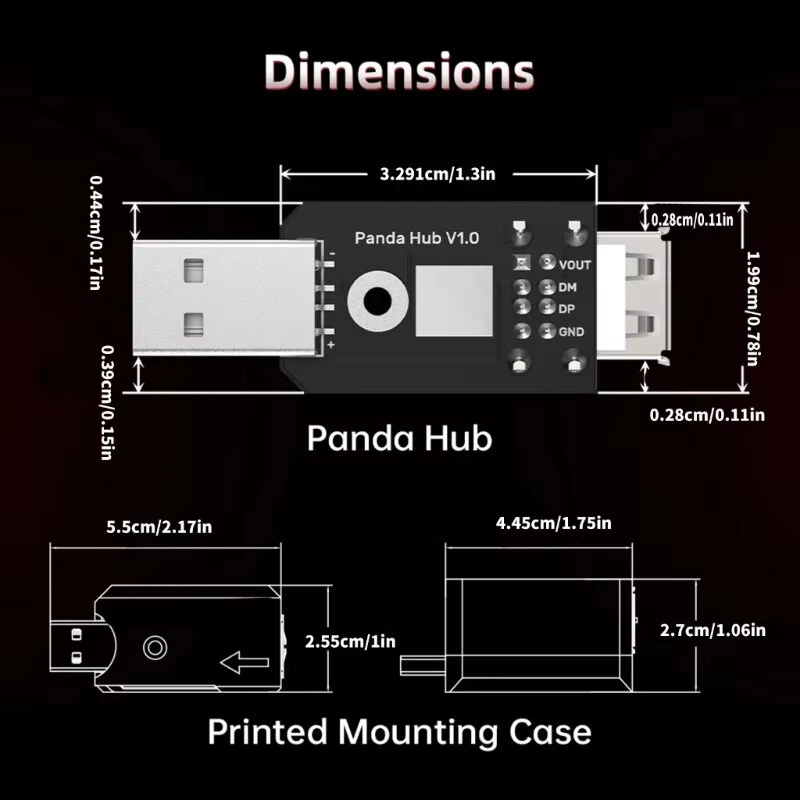 BIQU Panda Hub 3D Printer Hub Double USB Output Extension Adapter Module for P1S/P1P Seamlessly Integration — view 6