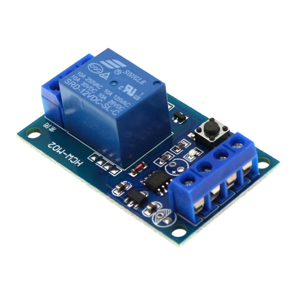 Bistable Relay Module 5V 12V Single Button Relay Module One Key Car Modification Start-Stop Self locking Car Modification Switch — Bistable