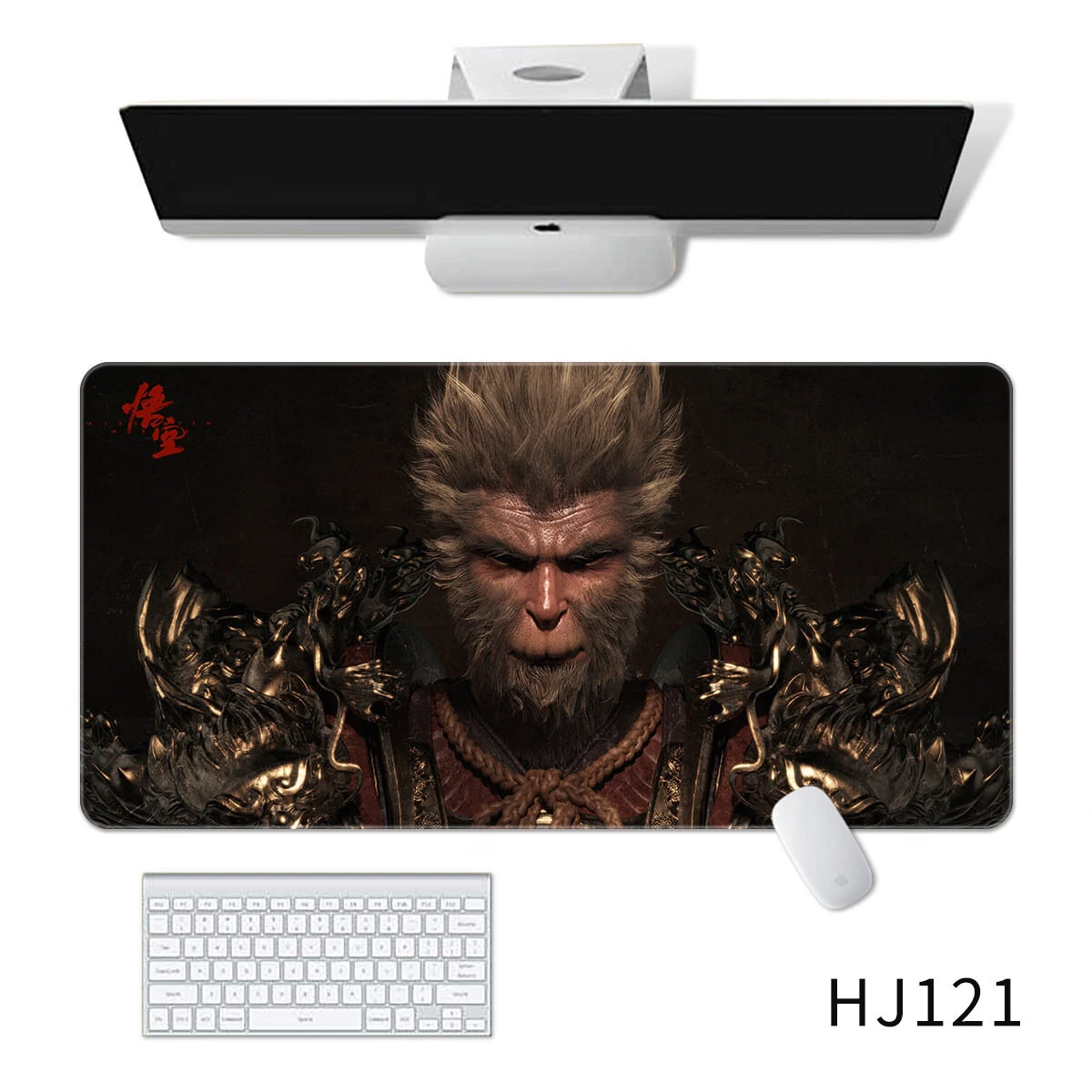[Black Myth:WuKong] Large Gaming Mouse Keyboard Pad PC Game SunWukong XXL Mousepad Computer Keyboard Office Padding Accessories E-sports Desk Mat — view 5