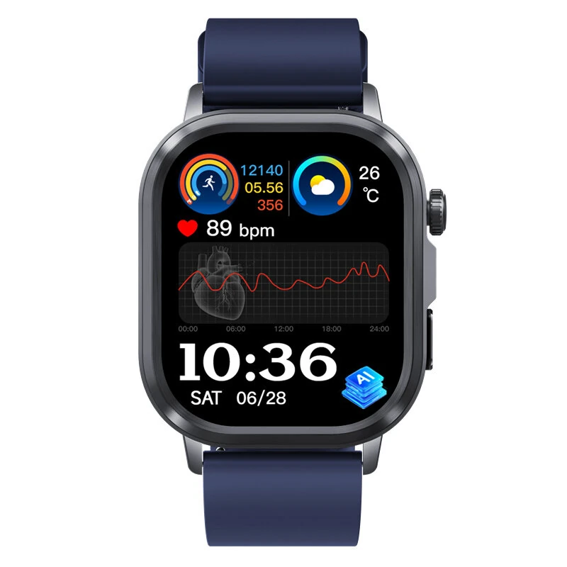 BlitzWolf HL7 1.95-inch AMOLED Display ECG AI-GPT LED Flashlight bluetooth Call Heart Rate Blood Pressure SpO2 Monitor Sleep Monitoring Body Composition Analysis Blood Glucose Assessment SOS Emergency Call Multi-sport Modes IP68 Waterproof Smart Watch — view 4