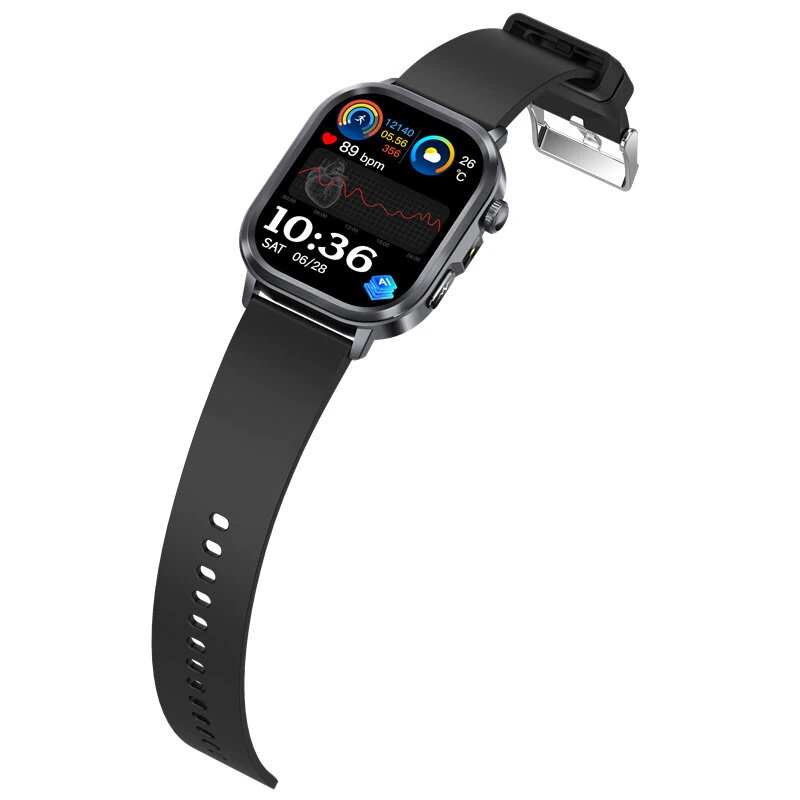 BlitzWolf HL7 1.95-inch AMOLED Display ECG AI-GPT LED Flashlight bluetooth Call Heart Rate Blood Pressure SpO2 Monitor Sleep Monitoring Body Composition Analysis Blood Glucose Assessment SOS Emergency Call Multi-sport Modes IP68 Waterproof Smart Watch — view 9