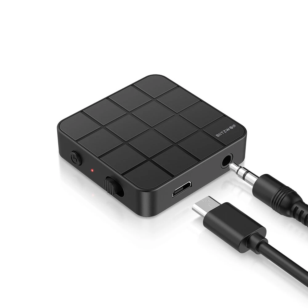 BlitzWolf® BW-BL2 2 In 1 bluetooth V5.0 Audio Transmitter Receiver Adapter Wireless 3.5mm Aux Audio Adapter For TV PC Speaker Home Sound System — view 2