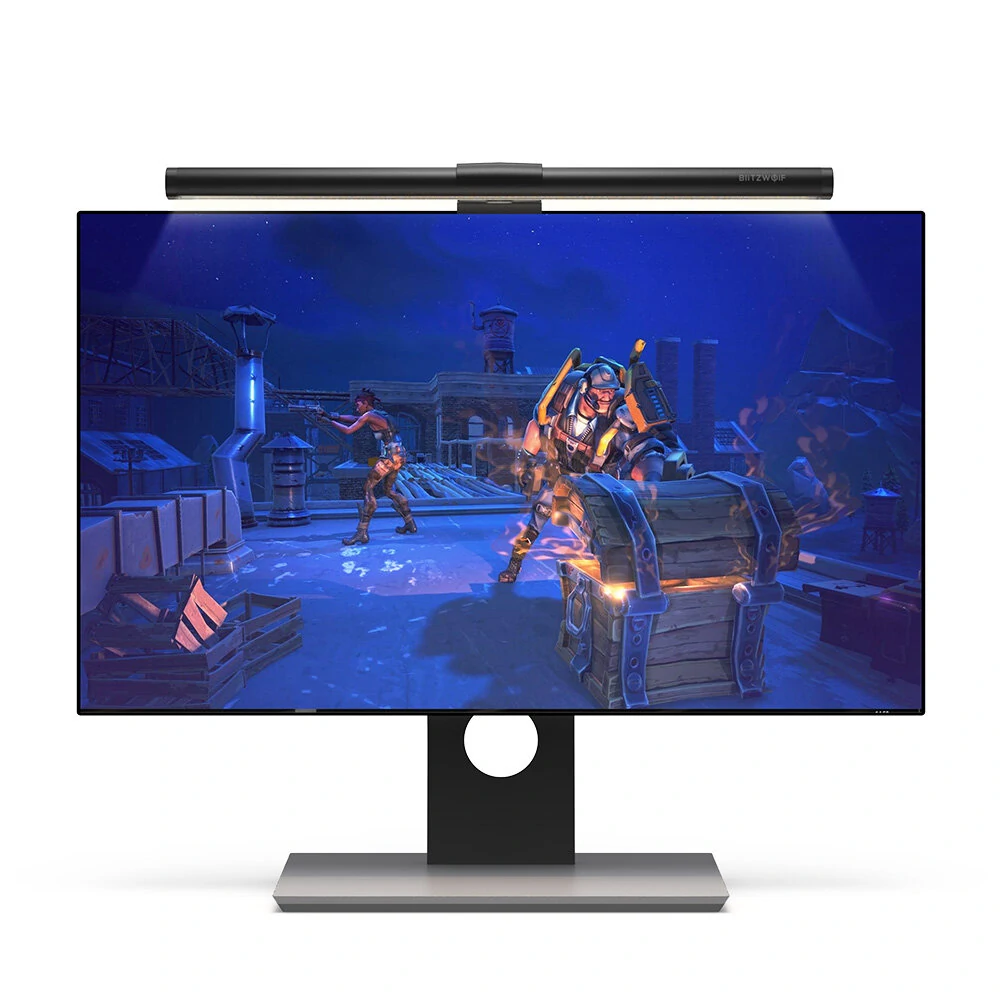 BlitzWolf® BW-CML2 RGB Gaming Monitor Light Bar Dual Light Source 300-1000Lux Adjustable Cool/Mix/Warm Light Color Temperature Eye Protection Anti-Glare USB e-Reading Light Touch Control for Home Office PC Computer — view 6