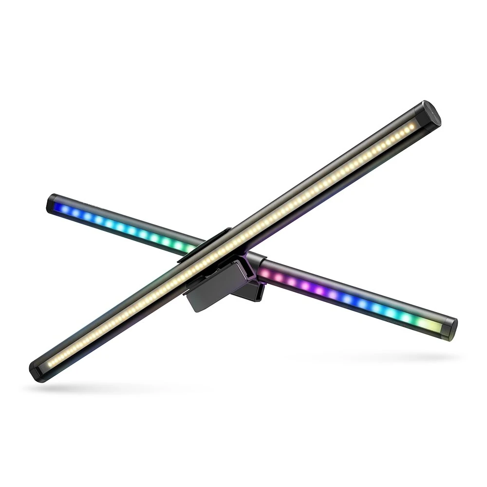 BlitzWolf® BW-CML2 RGB Gaming Monitor Light Bar Dual Light Source 300-1000Lux Adjustable Cool/Mix/Warm Light Color Temperature Eye Protection Anti-Glare USB e-Reading Light Touch Control for Home Office PC Computer — view 8