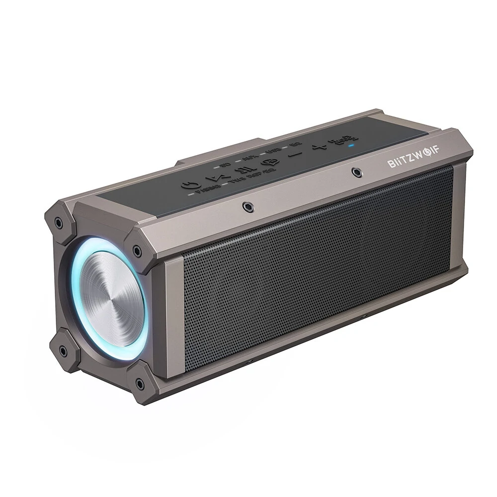 BlitzWolf® BW-WA3 100W bluetooth Speaker Portable Speakers Quad Drivers Dual Diaphragm Deep Bass RGB Light TWS 5000mAh Outdoors Wireless Speaker — view 2