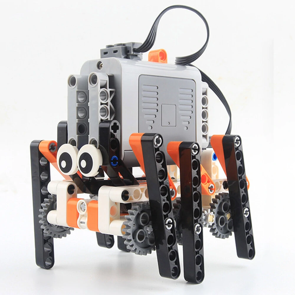 Block Accessory Set + Power Group Technical Crawling Car Stair Climber Spider Walker Robot With Motors Model DIY Education Children Toys Birthday Gifts — Block