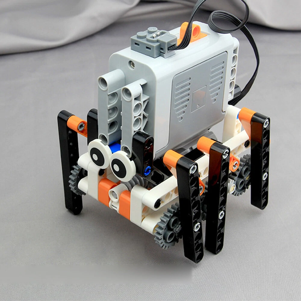 Block Accessory Set + Power Group Technical Crawling Car Stair Climber Spider Walker Robot With Motors Model DIY Education Children Toys Birthday Gifts — view 3