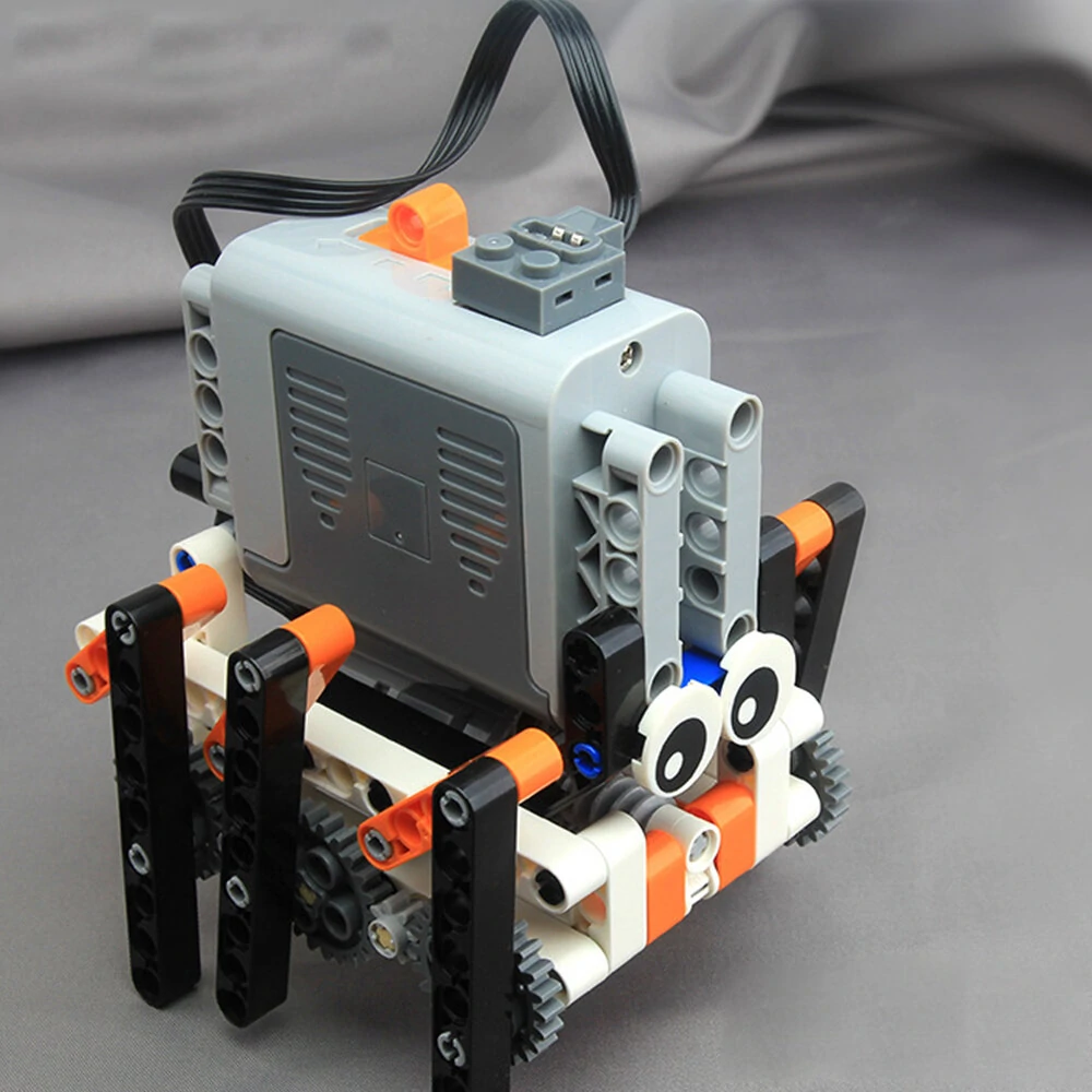 Block Accessory Set + Power Group Technical Crawling Car Stair Climber Spider Walker Robot With Motors Model DIY Education Children Toys Birthday Gifts — view 4