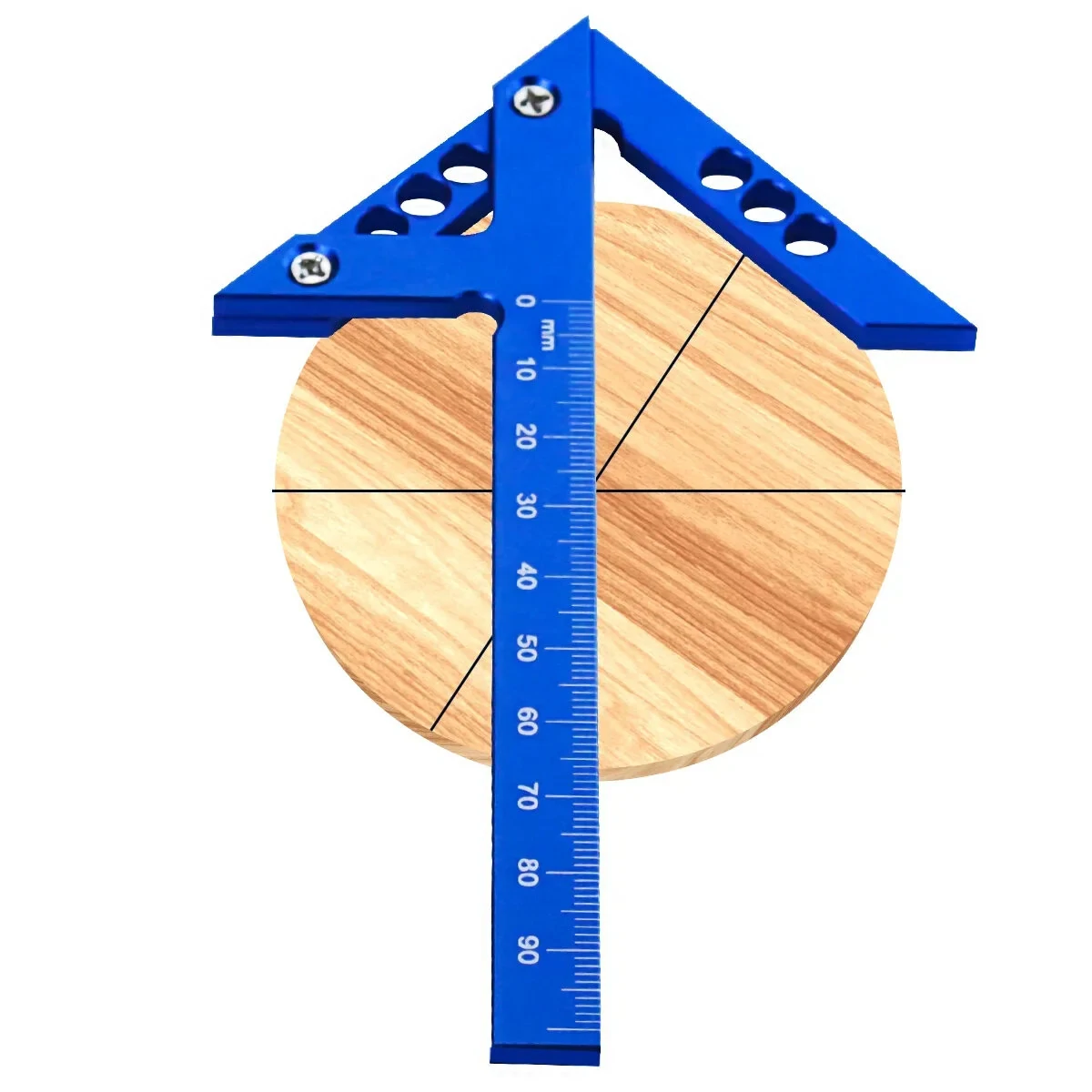 Blue Center Finder Aluminum Center Line Scriber for Finding Center Drawing Straight Lines Right Angles Midlines Vertical Lines 45 Degree Angles — Pricio