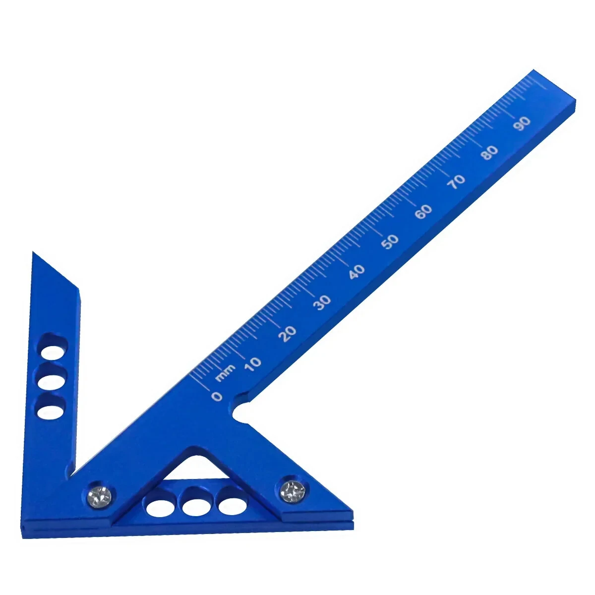 Blue Center Finder Aluminum Center Line Scriber for Finding Center Drawing Straight Lines Right Angles Midlines Vertical Lines 45 Degree Angles — view 5