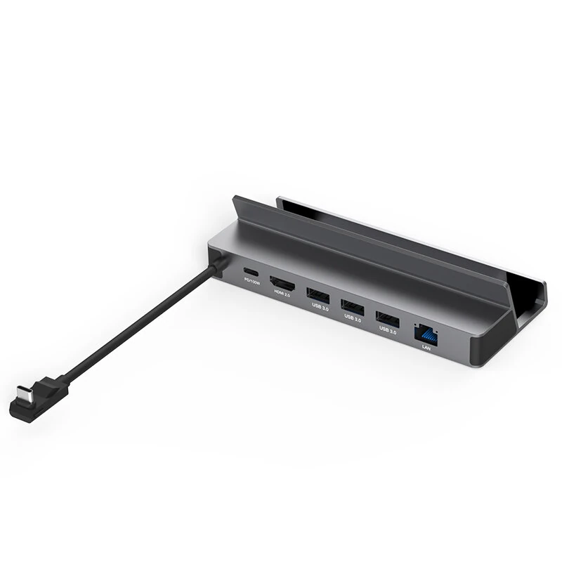 Blueendless 6-in-1 Steam Deck USB-C Docking Station with 4K60Hz 5Gbps USB3.0 PD100W USB-C Gigabit Ethernet Aluminum Alloy for Steam Deck ROG Ally Switch Laptop Phone Tablet