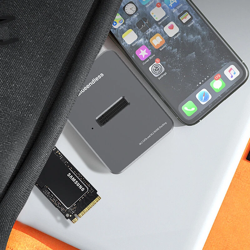 Blueendless SD03 M.2 SSD Box Base Adapter SATA/NVMe SSD Dual Protocol Solid State Type-C Mobile Hard Disk Enclosure — view 4