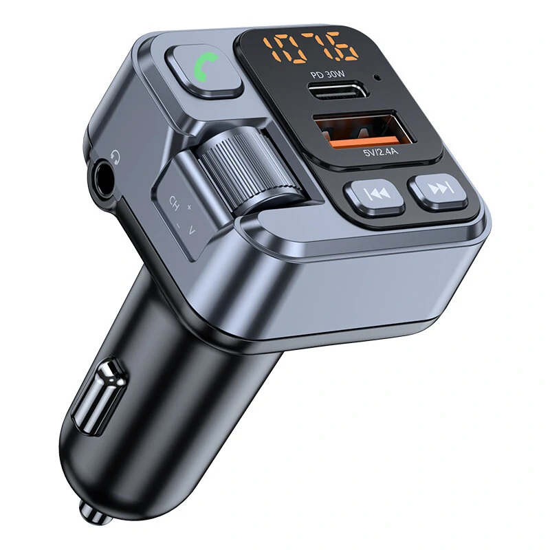 Bluetooth 5.1 Car Receiver MP3 Play Car Multifunctional Music PD30W 5V/2.4A Handsfree With USB Charge Adapter